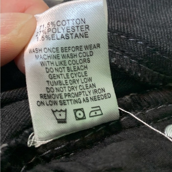 Elliott & Vine High Rise Unique Waist Black Cotton Blend Jeans Plus size 14 - Picture 12 of 12